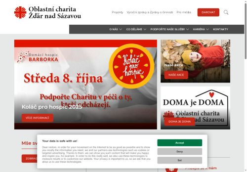 Webové stránky Diecézní charita Brno, Velké Meziříčí