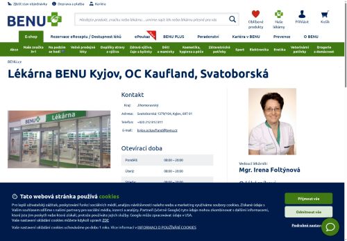 Zobrazit webové stránky Lékárna Benu Kyjov, OC Kaufland