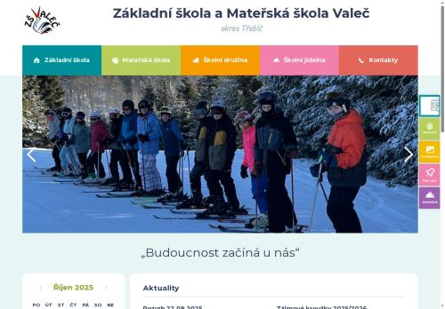 Základní škola a Mateřská škola Valeč nabízí práci na pozici UČITEL 1. STUPNĚ (M/Ž) v obci Valeč