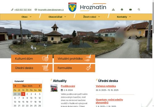 Zobrazit webové stránky Obecní úřad Hroznatín