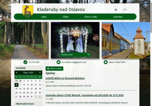 Zobrazit webové stránky Obecní úřad Kladeruby nad Oslavou