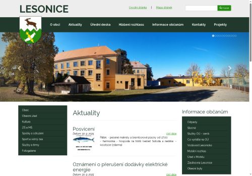 Zobrazit webové stránky Obecní úřad Lesonice