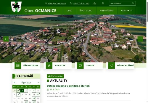 Zobrazit webové stránky Obecní úřad Ocmanice