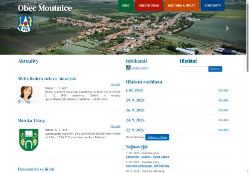 Zobrazit webové stránky Obecní úřad Moutnice