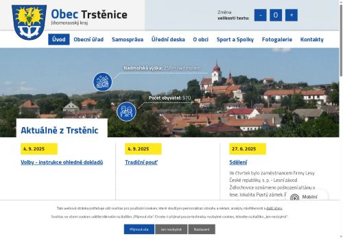 Zobrazit webové stránky Obecní úřad Trstěnice
