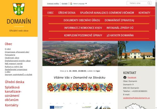 Zobrazit webové stránky Obecní úřad Domanín