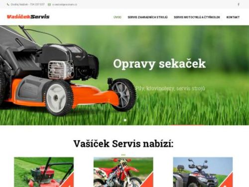Vašíček Servis - opravy a servis zahradní techniky, motocyklů, skútrů a čtyřkolek