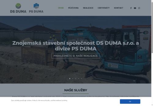 DS DUMA s.r.o. nabízí práci na pozici Bagrista  m/ž v obci Znojmo