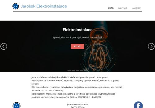 Zobrazit webové stránky Jarošek Elektroinstalace