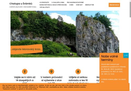 Zobrazit webové stránky Chalupa u Šrámků - rodinné ubytování v Moravském krasu