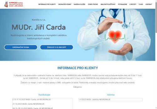 Zobrazit webové stránky Kardiologická ambulance (poliklinika)