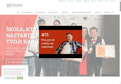 Webové stránky Střední škola Slavkov - Austerlitz, příspěvková organizace, Slavkov u Brna
