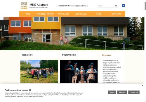 Webové stránky Městské kulturní středisko Adamov, Adamov