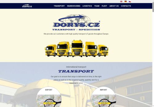 DORYS CZ, s.r.o. nabízí práci na pozici Řidič mezinárodní kamionové dopravy v obci Příbram