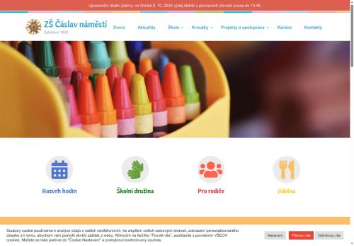 Zobrazit webové stránky Základní škola Čáslav nám. Jana Žižky z Trocnova 182