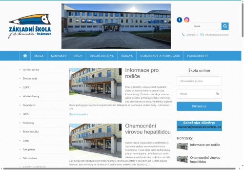 Základní škola Čelákovice, J. A. Komenského 414, příspěvková organizace nabízí práci na pozici Učitel/ka přírodopisu na 2.stupni ZŠ v obci Čelákovice