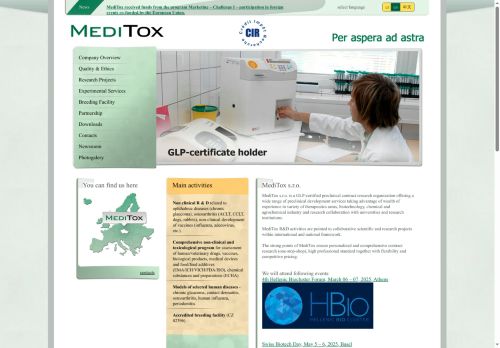 MediTox s.r.o. nabízí práci na pozici Výzkumný pracovník / pracovnice - VEDOUCÍ pozice v obci Konárovice
