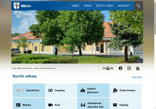 Zobrazit webové stránky Obecní úřad Měnín
