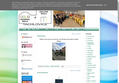 Základní škola a Mateřská škola Tachlovice nabízí práci na pozici Učitelé na 1. stupni základních škol v obci Tachlovice