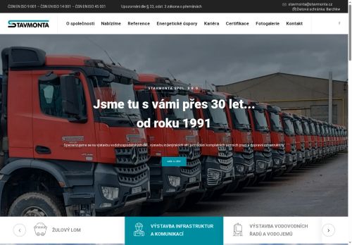 STAVMONTA spol. s r.o. nabízí práci na pozici Dělníci v oblasti výstavby a údržby inženýrských děl v obci Příbram