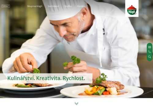Webové stránky Hügli Food s.r.o., Zásmuky