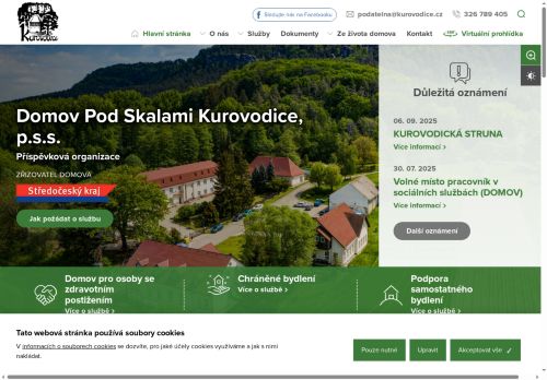 Domov Pod Skalami Kurovodice, poskytovatel sociálních služeb nabízí práci na pozici Kuchař/ka v obci Mnichovo Hradiště