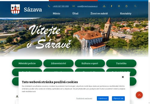 Zobrazit webové stránky Městský úřad Sázava