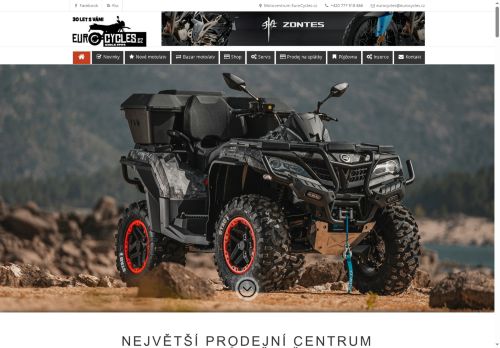 Webové stránky EuroCycles spol. s r.o., Velim