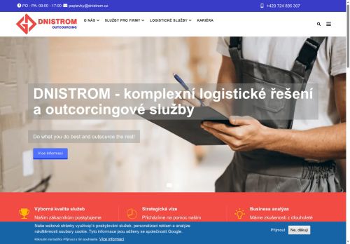 Dnistrom s.r.o. nabízí práci na pozici Skladníci, obsluha manipulačních vozíků v obci Kosmonosy