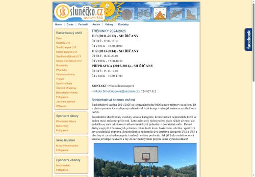 Zobrazit webové stránky SK Slunéčko