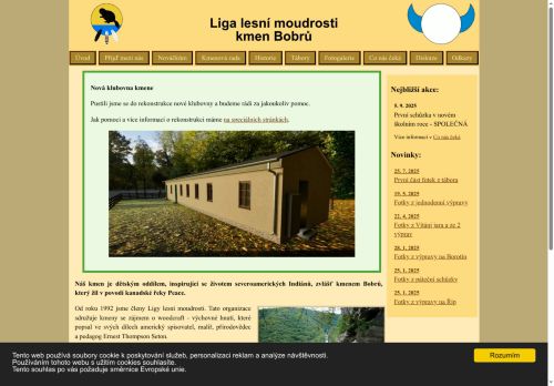 Zobrazit webové stránky Liga lesní moudrosti kmen Bobrů