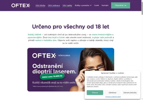 Zobrazit webové stránky Oční centrum OFTEX