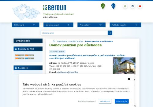 Zobrazit webové stránky Domov penzion pro důchodce Beroun