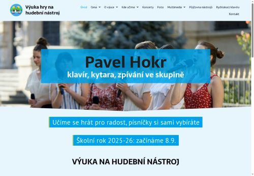 Zobrazit webové stránky Pavel Hokr - hudební škola