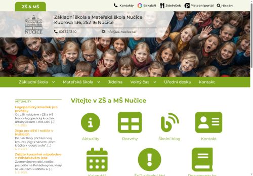 Základní škola a Mateřská škola Nučice nabízí práci na pozici učitel/ka MŠ (m/ž) v obci Nučice