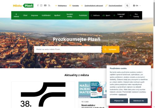 Webové stránky Městský ústav sociálních služeb města Plzně, příspěvková organizace, Plzeň