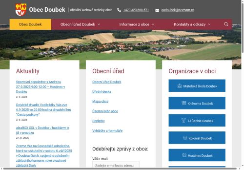 Zobrazit webové stránky Obecní úřad Doubek