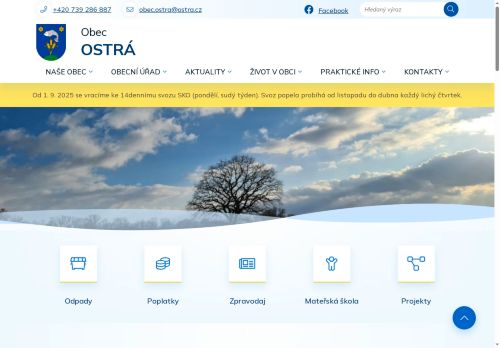 Zobrazit webové stránky Obecní úřad Ostrá