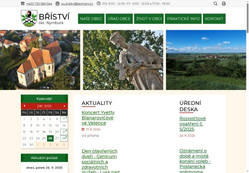 Zobrazit webové stránky Obecní úřad Bříství