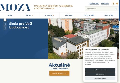 Webové stránky Střední zemědělská škola, Rakovník, Pražská 1222, Rakovník