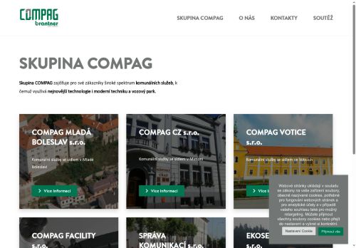 Webové stránky COMPAG MLADÁ BOLESLAV s.r.o., Mladá Boleslav