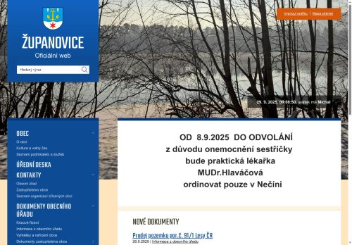 Zobrazit webové stránky Obecní úřad Županovice