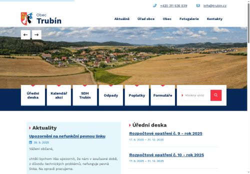 Zobrazit webové stránky Obecní úřad Trubín