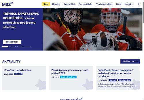 Zobrazit webové stránky Městská sportovní zařízení Benešov