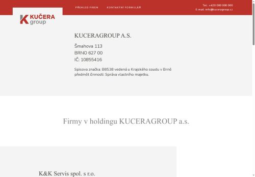 Webové stránky K & K SERVIS, spol. s r.o., Blovice