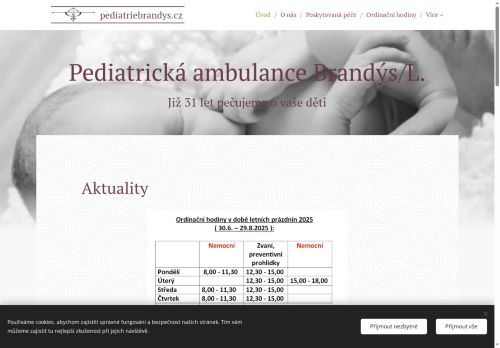 Zobrazit webové stránky Pediatrická ambulance Brandýs/L.  - MUDr. Eva Vitoušová