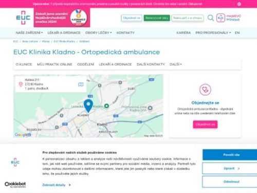 Ortopedická ambulance - EUC Klinika Kladno