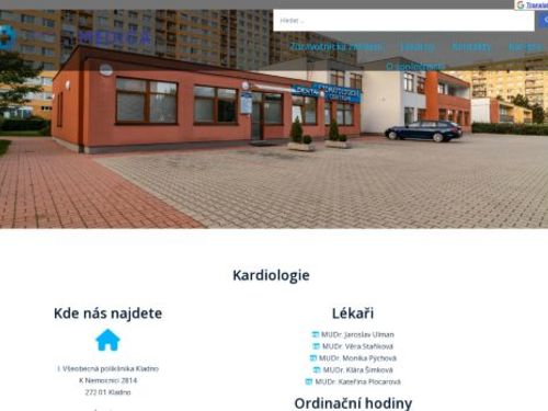 Kardiologie - I. Všeobecná poliklinika Kladno - MUDr. Staňková, MUDr. Pýchová, MUDr. Šimková, MUDr. Plocarová