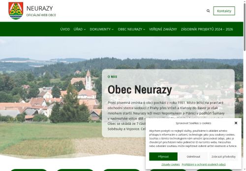 Webové stránky Obec Neurazy, Neurazy