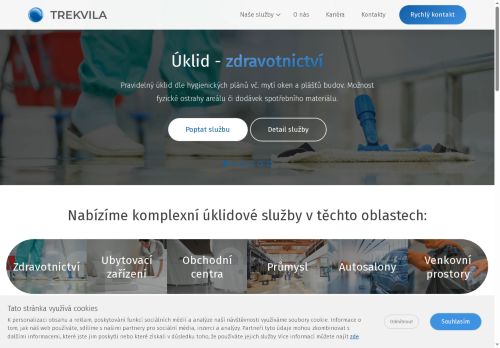 Webové stránky TREKVILA NÁHRADNÍ PLNĚNÍ s.r.o., Hodonín